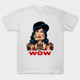 tattooed woman cartoon T-Shirt